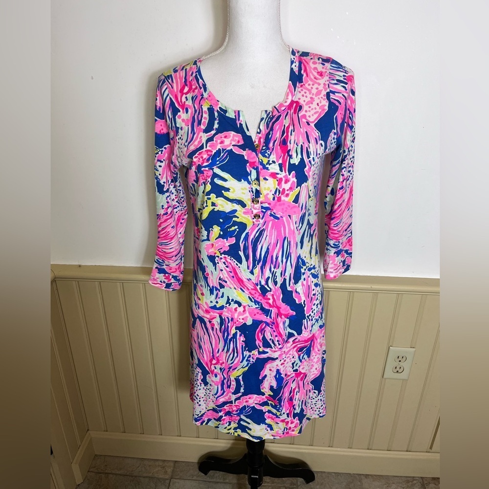 Lilly Pulitzer Banyan T-Shirt Dress Size XS Sunken Treasure Vacation Beachwear